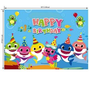 Babyshark Backdrop party decor